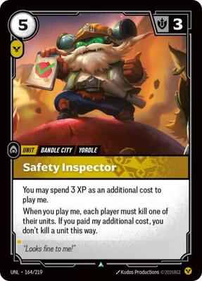 Riftbound: League of Legends Trading Card Game - Unleashed - Safety Inspector - Uncommon – 164/219 - Normal