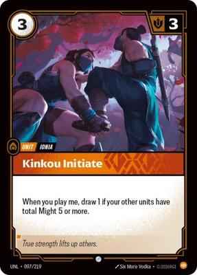 Riftbound: League of Legends Trading Card Game - Unleashed - Kinkou Initiate - 097/219 - Common - Foil