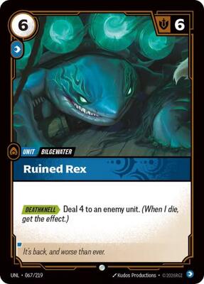 Riftbound: League of Legends Trading Card Game - Unleashed - Ruined Rex - Common - Normal