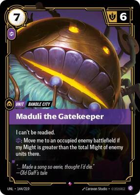 Riftbound: League of Legends Trading Card Game - Unleashed - Maduli the Gatekeeper - Rare - Foil