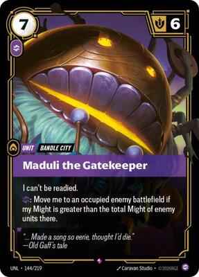 Riftbound: League of Legends Trading Card Game - Unleashed - Maduli the Gatekeeper - 144/219 - Rare - Foil