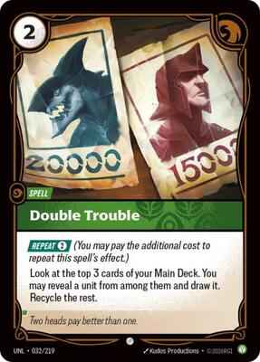 Riftbound: League of Legends Trading Card Game - Unleashed - Double Trouble - 032/219 - Common - Foil