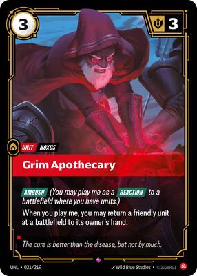 Riftbound: League of Legends Trading Card Game - Unleashed - Grim Apothecary - Rare - Foil