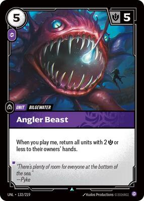 Riftbound: League of Legends Trading Card Game - Unleashed - Angler Beast - Uncommon - Normal
