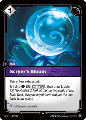 Riftbound: League of Legends Trading Card Game - Unleashed - Scryer's Bloom - Uncommon - Normal