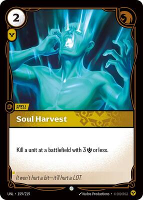 Riftbound: League of Legends Trading Card Game - Unleashed - Soul Harvest - Common - Foil