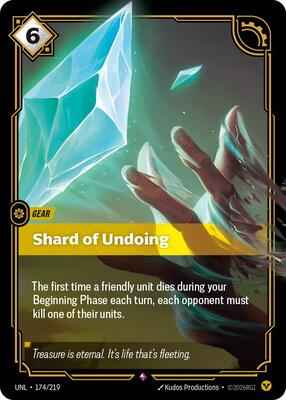 Riftbound: League of Legends Trading Card Game - Unleashed - Shard of Undoing - 174/219 - Rare - Foil