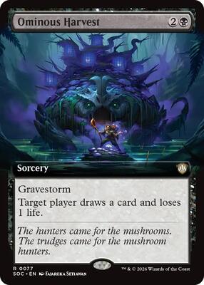 Magic: The Gathering - Commander: Secrets of Strixhaven - Ominous Harvest (Extended Art) - Rare - Normal