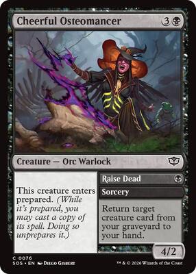 Magic: The Gathering - Secrets of Strixhaven - Cheerful Osteomancer - Common – 76 - Foil