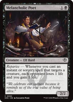 Magic: The Gathering - Secrets of Strixhaven - Melancholic Poet - Common - Normal
