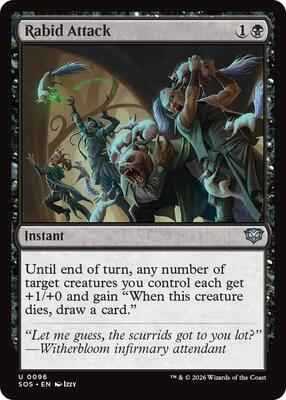 Magic: The Gathering - Secrets of Strixhaven - Rabid Attack  - 96 - Normal