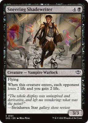 Magic: The Gathering - Secrets of Strixhaven - Sneering Shadewriter - Common - Normal