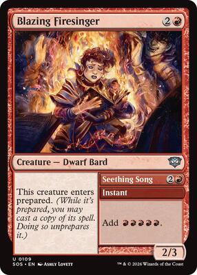 Magic: The Gathering - Secrets of Strixhaven - Blazing Firesinger - Uncommon - Foil
