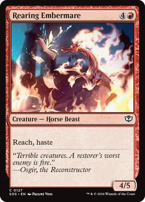 Magic: The Gathering - Secrets of Strixhaven - Rearing Embermare - Common - Normal