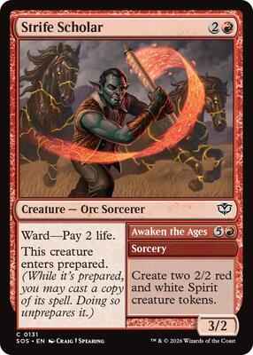 Magic: The Gathering - Secrets of Strixhaven - Strife Scholar  - 131 - Normal