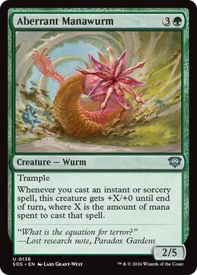 Magic: The Gathering - Secrets of Strixhaven - Aberrant Manawurm - Uncommon - Normal