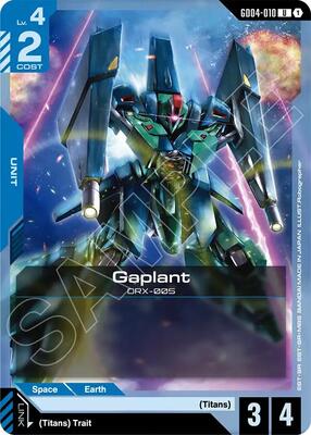 Gundam Card Game - Phantom Aria - Gaplant - UC – GD04-010 - Normal
