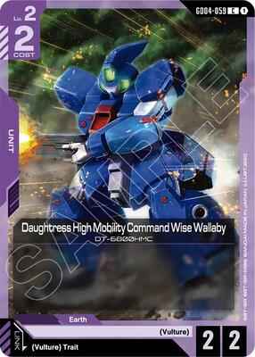 Gundam Card Game - Phantom Aria - Daughtress High Mobility Command Wise Wallaby - C – GD04-059 - Normal
