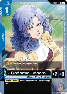 Gundam Card Game - Phantom Aria - Rosamia Badam - UC – GD04-082 - Normal