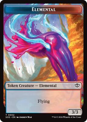 Magic: The Gathering - Secrets of Strixhaven - Elemental (0002) // Treasure Double-Sided Token - Token - Normal