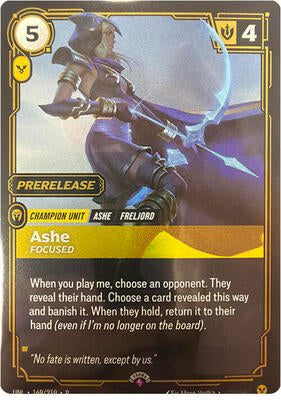 Riftbound: League of Legends Trading Card Game - Riftbound Organized Play Promotional Cards - Ashe - Focused - Promo - Foil