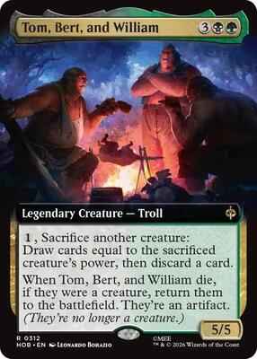 Magic: The Gathering - The Hobbit - Tom, Bert, and William (Extended Art) - 312 - Rare - Foil