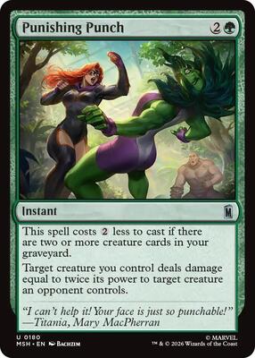 Magic: The Gathering - Marvel Super Heroes - Punishing Punch - Uncommon - Foil