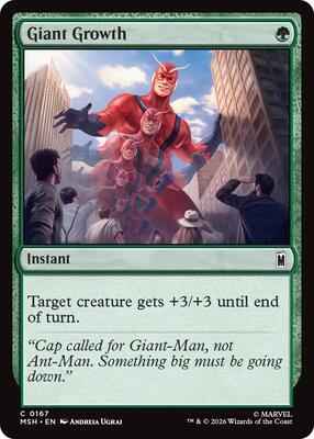 Magic: The Gathering - Marvel Super Heroes - Giant Growth - Common - Foil