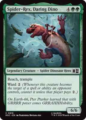 Magic: The Gathering - Commander: Marvel Super Heroes - Spider-Rex, Daring Dino - Common - Foil