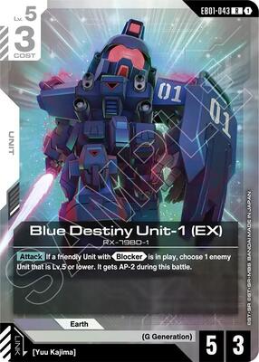 Gundam Card Game - Eternal Nexus - Blue Destiny Unit-1 (EX) - R - Holofoil