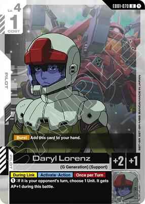 Gundam Card Game - Eternal Nexus - Daryl Lorenz - UC – EB01-070 - Normal