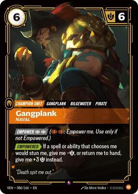Riftbound: League of Legends Trading Card Game - Vendetta - Gangplank - Naval - Rare - Foil