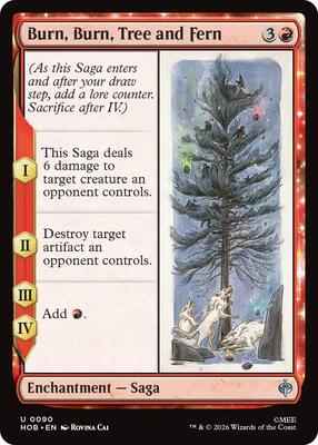Magic: The Gathering - The Hobbit - Burn, Burn, Tree and Fern - 90 - Uncommon - Normal
