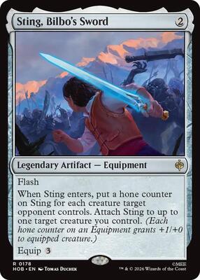 Magic: The Gathering - The Hobbit - Sting, Bilbo's Sword - Rare - Foil