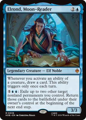 Magic: The Gathering - The Hobbit - Elrond, Moon-Reader - Mythic - Foil