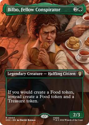 Magic: The Gathering - The Hobbit: Eternal-Legal - Bilbo, Fellow Conspirator (Borderless) - Rare - Normal