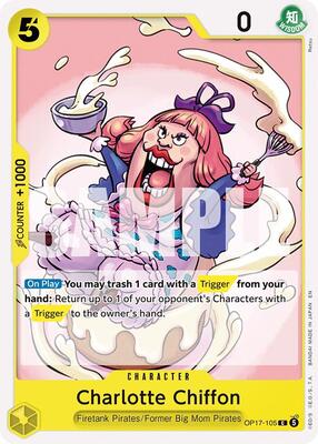 One Piece Card Game - The World's Strongest Warriors - Charlotte Chiffon - Common – OP17-105 - Normal