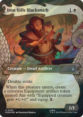 Magic: The Gathering - The Hobbit - Iron Hills Blacksmith (Showcase) (Surge Foil) - 252 - Uncommon - Foil