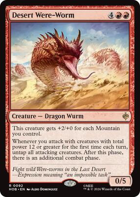 Magic: The Gathering - The Hobbit - Desert Were-Worm - Rare - Normal