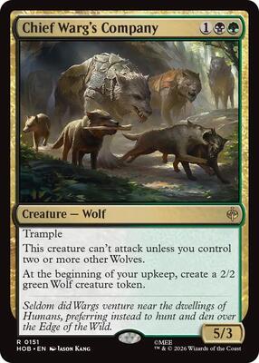 Magic: The Gathering - The Hobbit - Chief Warg's Company - 151 - Rare - Normal