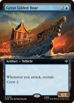 Magic: The Gathering - The Hobbit - Great Gilded Boat (Extended Art) - Rare - Foil