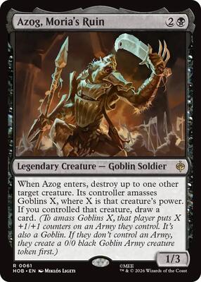 Magic: The Gathering - The Hobbit - Azog, Moria's Ruin - Rare - Foil