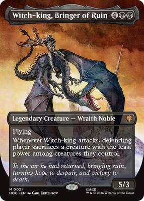 Magic: The Gathering - The Hobbit: Eternal-Legal - Witch-king, Bringer of Ruin (Borderless) - Mythic - Normal