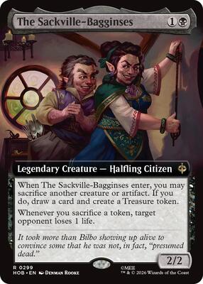 Magic: The Gathering - The Hobbit - The Sackville-Bagginses (Extended Art) - Rare - Foil