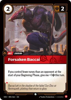 Riftbound: League of Legends Trading Card Game - Vendetta - Forsaken Baccai - Common - Normal