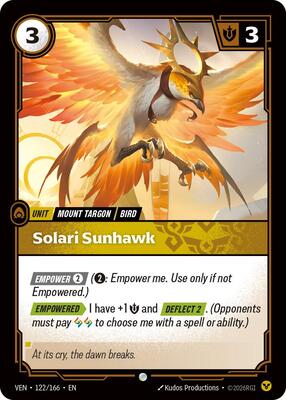 Riftbound: League of Legends Trading Card Game - Vendetta - Solari Sunhawk - Common - Normal
