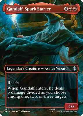 Magic: The Gathering - The Hobbit - Gandalf, Spark Starter (Borderless) - 203 - Uncommon - Normal