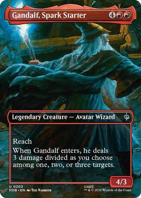 Magic: The Gathering - The Hobbit - Gandalf, Spark Starter (Borderless) - Uncommon - Foil