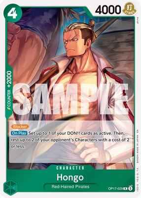 One Piece Card Game - The World's Strongest Warriors - Hongo - Rare – OP17-029 - Foil