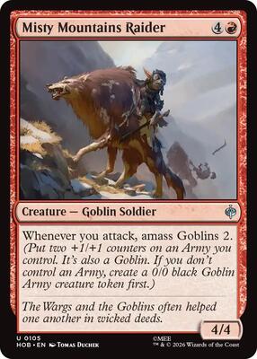 Magic: The Gathering - The Hobbit - Misty Mountains Raider - Uncommon - Normal